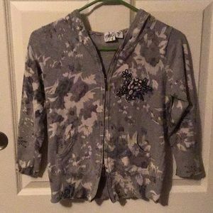 Hooded Appliqué Sweater